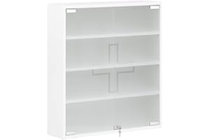 ‎SCHILDMEYER Schildmeyer Medizinschrank 701987, abschließbar, weiß matt, 71,5 x 64,2 x 19,6 cm