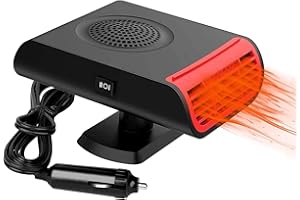 PLACHIDAY Car Heater Fan, 12V Portable Car Heater Defroster, Car Electric Heater With 2 in 1 Fast Heating and Cooling Function for Car SUV Truck and Trailer Defroster Windshield Fast Defogge