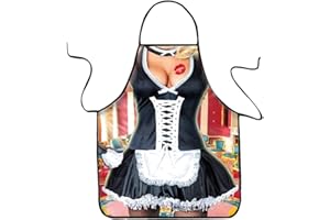 VemeFufu Tabliers de Etanche pour cuisine - Tablier drôle et sexy pour femmes hommes - Tablier pour Barbecue Fête - Tabliers de Oktoberfest - Tabliers de Idée Cadeau D'anniversaire de Noël pour Amis