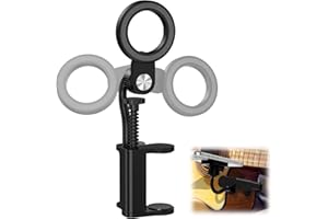 ALAFLY Magnetische Gitarren-Handyhalterung [N54 Stärkere Magnete] 360° Drehbar und Verstellbar, Universelle Smartphone-Halterung für Gitarre, Bass, Ukulele, Ideal für Live-Streaming/Online-Unterricht
