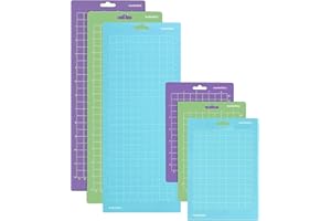 GIUSOBG Accesorios Variety Grip - Alfombrilla de corte para Cricut Joy (4,5" x 12", 4,5" x 6,5", 6 unidades) con cuadrícula para tarjetas, papel, lámina de vinilo, cortador de plóter, adhesivo