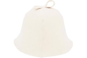 ‎GER3AS Ger3as Saunahut 100% Wollfilz mit Haken für Damen und Herren, Wellness Mütze Filz Saunamütze