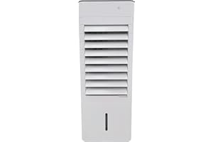 Vybra Portable evaporative air cooler 230v, white with remote control and 3 ice blocks
