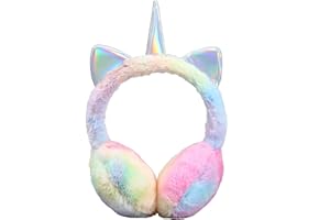 SEDEX Paraorecchie per Ragazze Unicorno Paraorecchie Invernale in pelliccia Sintetica Scaldabagno con Graziosi Paillettes Orecchie per Bambini Protezione dal Vento Unisex Moda Inverno Natale Regalo