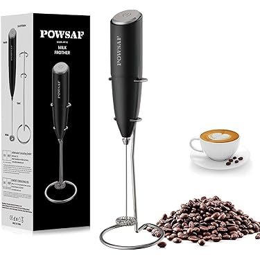 Montalatte Elettrico A Batteria Con Frusta Acciaio - Per Cappuccino, Schiuma Latte E Cioccolata