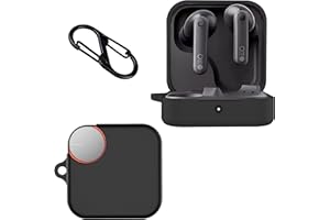 Rojeuinn Cover per CMF by Nothing Buds Pro 2 custodie,Protettiva in Silicone con Moschettone,Ultra Sottile Antiurto Anti-Graffio Flessibile Case - Nero