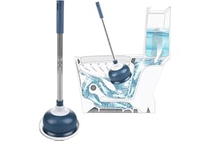 AUMUA Stura Lavandini e Scarichi, Sturalavandini in Gomma, Sturalavandino, Stura WC, Facile da Usare e da Pulire, Ventosa Sturalavandini a Pressione Professionale