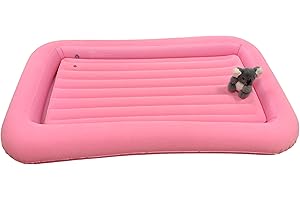 VANILLA LEISURE.CO.UK Vanilla Leisure Toddler Inflatable Floor Bed Raised Sides Kids Air Mattress Camping and Travel Bed Quick Inflation Child Sleepover Inflatable Mattress