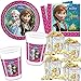 Produktbild 40-teiliges Set * FROZEN - DIE EISKÖNIGIN * mit Pappteller + Servietten + Becher + Popcorn für Kindergeburtstag
