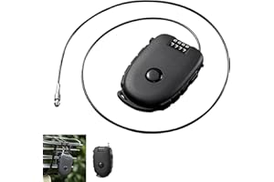 KSYWYDU Antivol Rétractable à Code 4 Chiffres, Cadenas Câble Antivol Casque Moto Vélo Valise Sac ABS Acier Inoxydable Léger Portable Serrure Numérique Flexible Étanche Sécurisée pour Bagage Casier