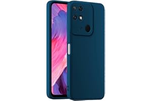 HULLIN Funda de Silicona Colorida para Teléfono, Adecuada para Redmi 10C / Poco C40 (6.71") - Azul Zafiro