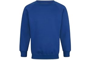 STREETWISE CLOTHING QUALITY CASUAL WEAR Boys Girls Fleece School Jumper - Plain Long Sleeve Jumper Crew Round Neck Sweatshirt Top Schoolwear Shirts Uniform Pullover