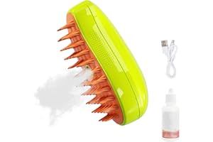 SHUNFAJI Steamy Cat Brush | 3 In1 Steamy Comb | Cat Grooming Brush for Massages, Treatments, Eliminate Flying Hair