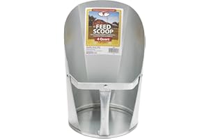 LITTLE GIANT Miller Galvanized Feed Scoop 4 Quart - 9204/FSG4