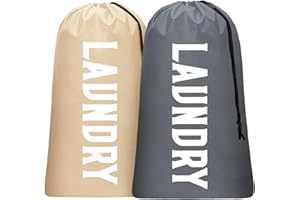 NIDOUL 2 Stück Groß Wäschesack für Waschmaschine, XL, Maschinenwaschbar,Reise schmutzige Kleidung Organizer, groß genug für 4 Waschladen, einfach in einen Wäschekorb oder Korb zu passen, 61 x 92 cm