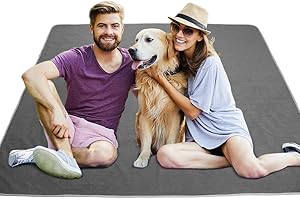 EASY JOY Pattepoint 183*178 CM Tapis Educateur Chien, Tapis Chien Grand Taille, Tapis Apprentissage Antiderapant pour Animaux, Tapis Chien Lavable, Réutilisable Grande Taille pour Chien Chat Lapin - Gris