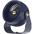 Desk Fan, 6 Inch Quiet Air Circulator Fan, 4 Speeds with Strong Airflow, 270° Rotate Portable Fan For Bedroom Home Office Desktop Travel