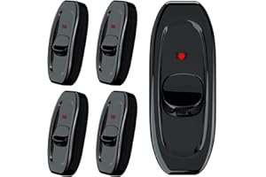 QIACHIP Interrupteur en ligne noir AC 250V 10A Câble interrupteur marche/arrêt avec affichage LED pour lampe de table de nuit Câble électrique (5pcs)