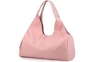 BlesMaller Torba podróżna, torba sportowa, bagaż podręczny z kieszenią na buty i kieszenią na mokre buty, torba treningowa, mała torba sportowa, na siłownię, jogę, saunę, pływanie, Rosa, L, Sportowy