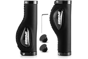 LYCAON Manillares para Bicicletas, Puños de Bicicleta Antideslizantes ergonómicos con amortiguación de Gel Antideslizante, con Bloqueo de Aluminio, Bicletas Scooter Cruiser Urban MTB BMX y Plegables