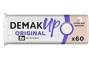 Demak'Up Original 60 Dischetti Struccanti, Non Sbiancati, Fibre di Cotone Naturali