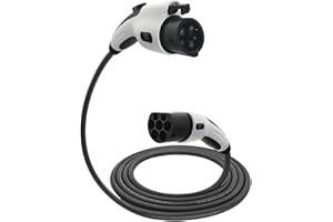K.H.O.N.S. EV/Electric Vehicle Charging Cable 1 Phase 32Amp Type 2 to Type 1 16FT 5Meters| Mode 3 Charging Cable Max Output Power 7.4KW |Carry Bags