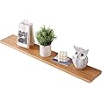 Gieanoo Floating Shelf, 90cm Solid Oak Wood Rustic Wall Shelf Wall mounted Radiator shelf Display Shelf For Living Room, Kitchen, Bedroom,Bathroom