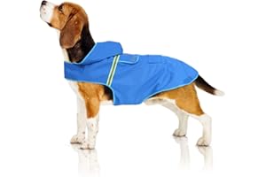 Bella & Balu Kurtka przeciwdeszczowa dla psów, płaszcz dla psów, wodoszczelna pelerynka dla psa (M, niebieska)