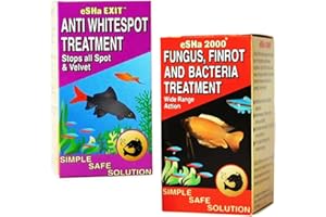 CWA Esha 2000 and Esha Exit Fungus Whitespot Aquarium Fish Treatment Finrot Bacteria Dropsy