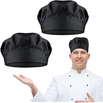 TIESOME 2 cappelli da cuoco da uomo, in cotone regolabile ...