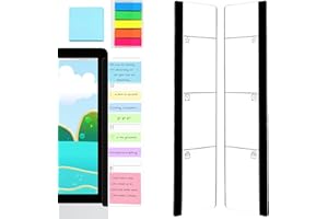 Ruzister 2 Stück Büro-Schreibtisch-Zubehör, Monitor, Memoboard, Computer-Nachrichtentafel, Bürobedarf für Damen/Herren, Computer-Haftnotizenhalter mit Haftnotizen