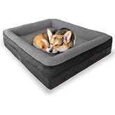 Jungolica Felix K&ouml;pek Yatağı Antrasit Orta 75x95 cm, Visco S&uuml;nger,%100 Su Ge&ccedil;irmez Alez, &Ccedil;ıkarılabilir Yıkanabilir Kılıf, Kay