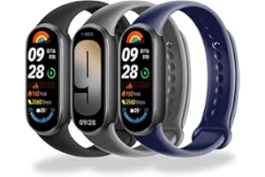 BABEJIA 2-10 Pezzi Cinturini Compatibili con Xiaomi Smart Band 10/9/8, Cinturino Morbidi e Sportivi, Braccialetti con Connettore in Metallo, Traspiranti, Regolabili, a Sgancio Rapido