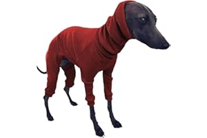 WEDHAPY Greyhound Sweater for Dogs,Dog Jumpers Pet Sweater Cotton Greyhound Pajamas Four-Legged Greyhound Clothes Hooded Whippet Pajamas Stretchable Warm Dog Coat M
