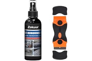 Zokuur Rimuovi Colla, 100 ML Rimozione di Residui di Colla, Rimuovi Etichette Adesivo, Spray Togli Colla e Adesivi, con Pratico Raschietto, per Etichette Ostinate, Adesivi, Residui di Colla