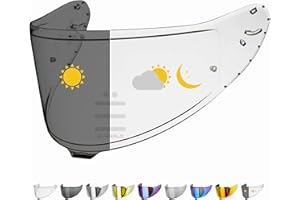 ‎EVERALO Everalo Kompatibel mit Shoei Nxr 2 Visier - Z8 - X15 - xSPR Pro - Cwr f2 - Cwr f2pn - Helmvisier Pinlock Ready Anti-Kratzer und Anti-Beschlag (Photochromatic)