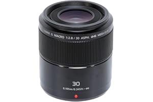 Panasonic Lumix 30mm F2.8 | Objectif Macro à focale fixe H-HS030E (Grande ouverture F2.8, Stabilisé, equiv. 35mm : 60mm) Noir – Compatible monture Micro 4/3 Panasonic & Olympus