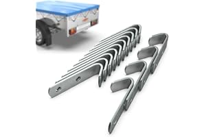 Tarpofix® Planenhaken Netzhaken 50x13x2,5mm für Anhänger Plane (20 Stk) - langlebige Abspannhaken aus verzinktem Stahl - robuste Befestigungshaken für PKW Anhänger Bordwand I Netz- & Planenbefestigung