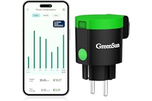 GreenSun Prise Connectée Etanche Alexa - Prise Connectée Compatible avec Alexa IP44 Mesure Consommation Prise Fonction Prise connectée Alexa Minuterie Prise Exterieure Etanche Wifi Prise