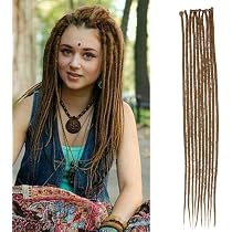Dsoar Synthetische Dreadlocks Verlängerungen – 24 Zoll (60 Cm), 10 Strähnen, Weich, Texturiert, Mit Häkelnadel, Für Hip Hop Style