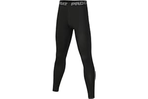 MIXLAC Boys Sports Leggings Quick-Dry Sports Bottoms Moisture Absorbing and Sweat Wicking Outdoor Sports Bottoms Black