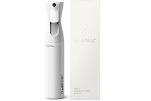 FLAIROSOL Brumisateur de Précision, pour Utilisation en Salon, Entretien d'art, Soin Automobile, Vaporisateur de Brume Ultra-Fine de 300 ml, Conception Ergonomique, (Bouteille Blanche, Imprimé Noir)