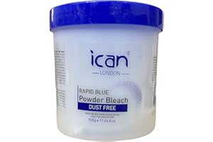 ICAN LONDON Dust Free Rapid Blue Powder Bleach Hair Lightener 500gram
