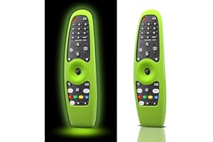 GOUYESHO Silikonowe etui ochronne do pilota LG TV Glow in The Dark, Remote Cover do pilota LG Smart TV AN-MR650 AN-MR600 AN-MR18BA AN-MR20BA AN-MR19BA (świecąca zieleń) – 2 sztuki