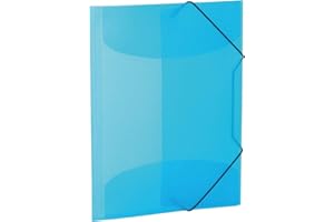 HERMA Elastyczna teczka półprzezroczysta w kolorze jasnoniebieskim, A3, stabilne tworzywo sztuczne, z 3 wewnętrznymi klapkami, 1 segregator