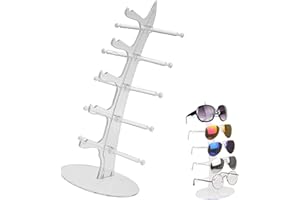 ANNERATTERYER Brillenhalter Brillenständer Für 5 Brillen Rack Brille Ausstellungsstand Sonnenbrille Rack Brillenständer Mehrere Brillen Transparent 35 x 16 x 12.5 Cm Brillenhalter Zur Aufbewahrung Und Präsentatio