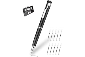 HERSANCE 64GB Digital Voice Recorder with 768 Hours Recording Capacity, One-Click Recording, 360° Surround Recording, Portable Recording Device for Class Meeting