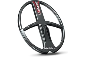 XP Metal Detectors Disque FMF 34X28cm avec protège Disque et Bas de Canne pour détecteur de métaux Deus II - Disque à Technologie multifréquences simultanées de 4 à 45kHz! (D3428FMF)