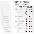 Dacitiery 2 pcs Chore Chart Memo Boards, Portable Checklist Board with 4 Paper, Daily Schedule Chore Chart, Detachable My Chores to Do List Board Chore Chart for Kids for Planner Schedule Reminder