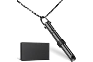 ECtury Breathlace Necklace for Anxiety Rescue Remedy - Gadgets for Men & Women, Secret Santa Gifts for Her (Black)